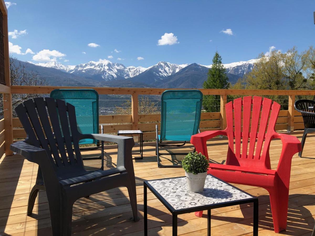 Chalet Avec Vue Lac Embrun Bagian luar foto